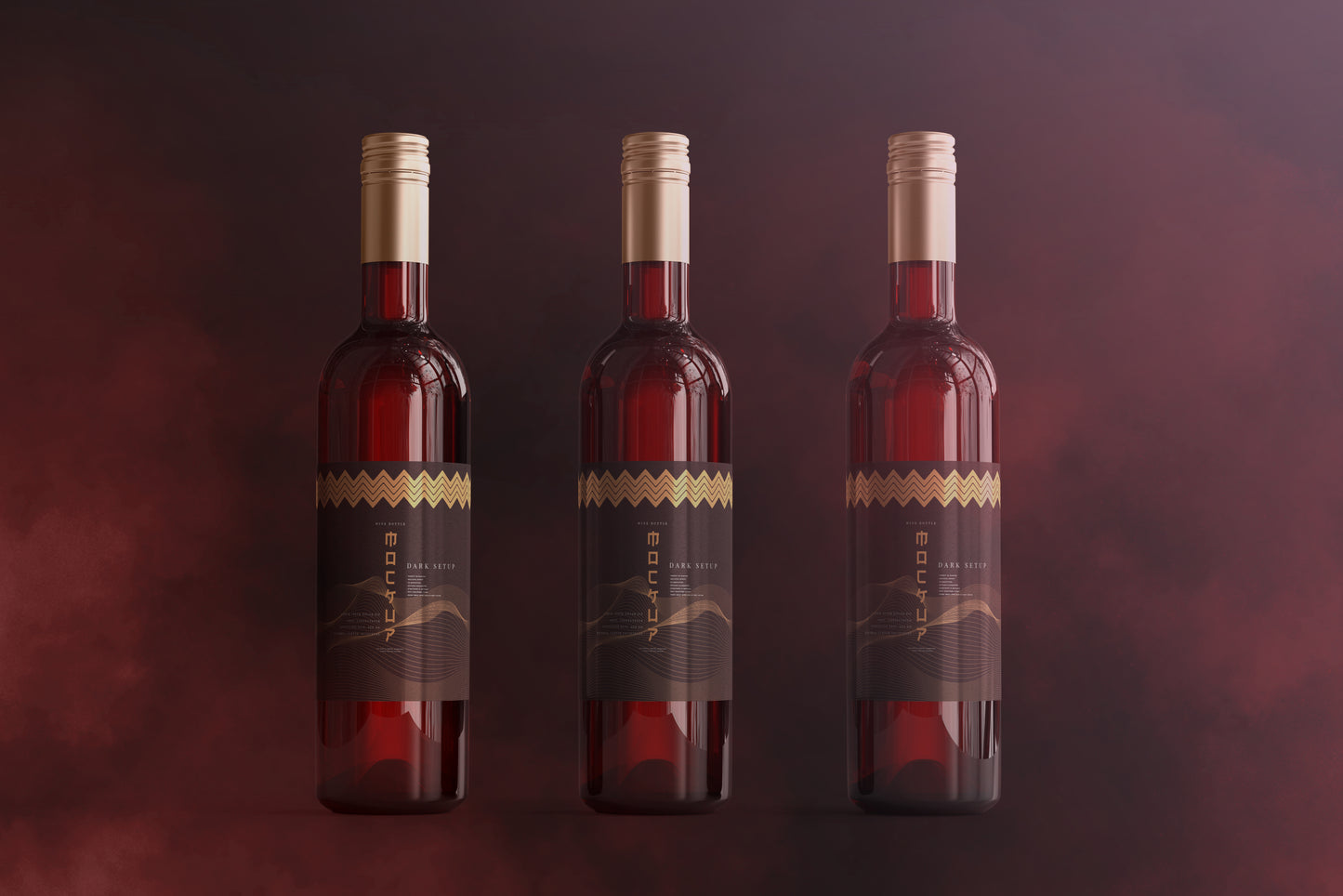 Screw Cap Wine Bottle Mockups