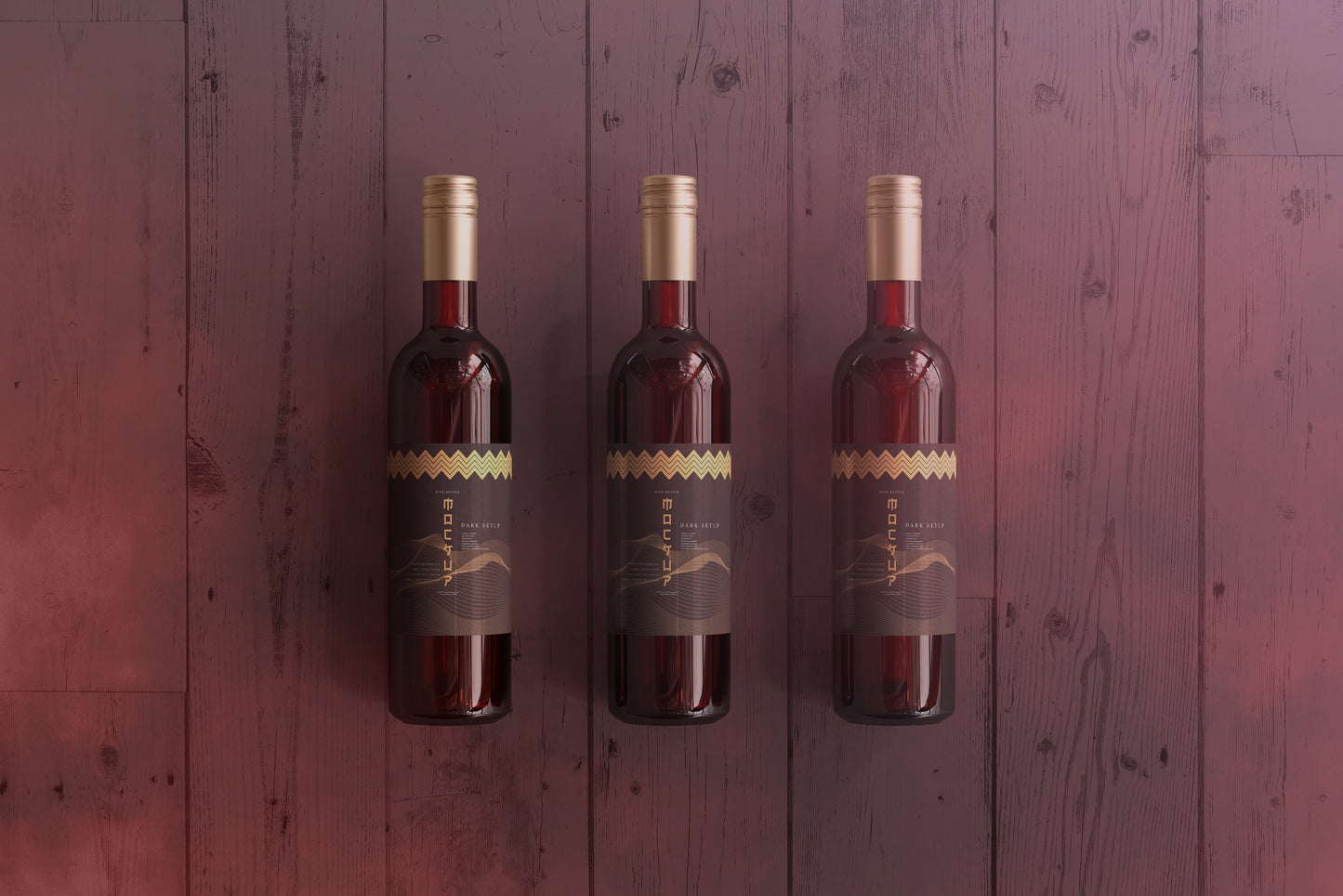 Screw Cap Wine Bottle Mockups