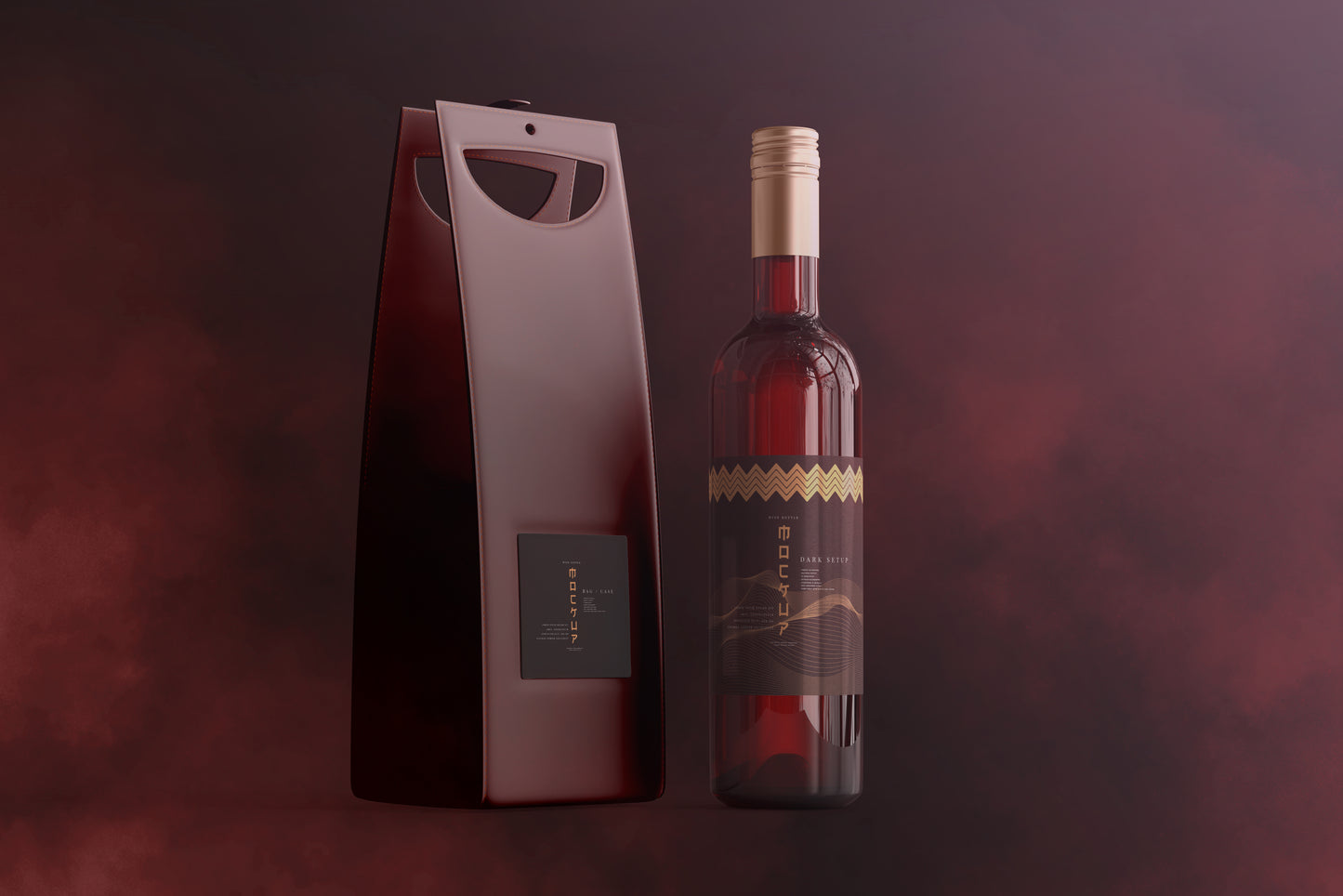 Screw Cap Wine Bottle Mockups