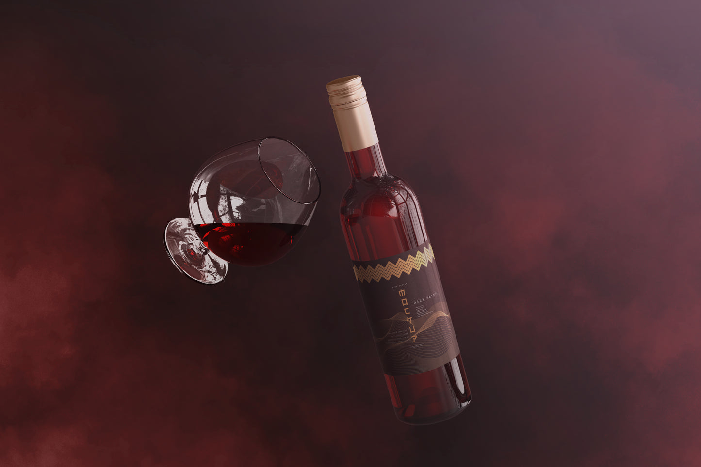 Screw Cap Wine Bottle Mockups