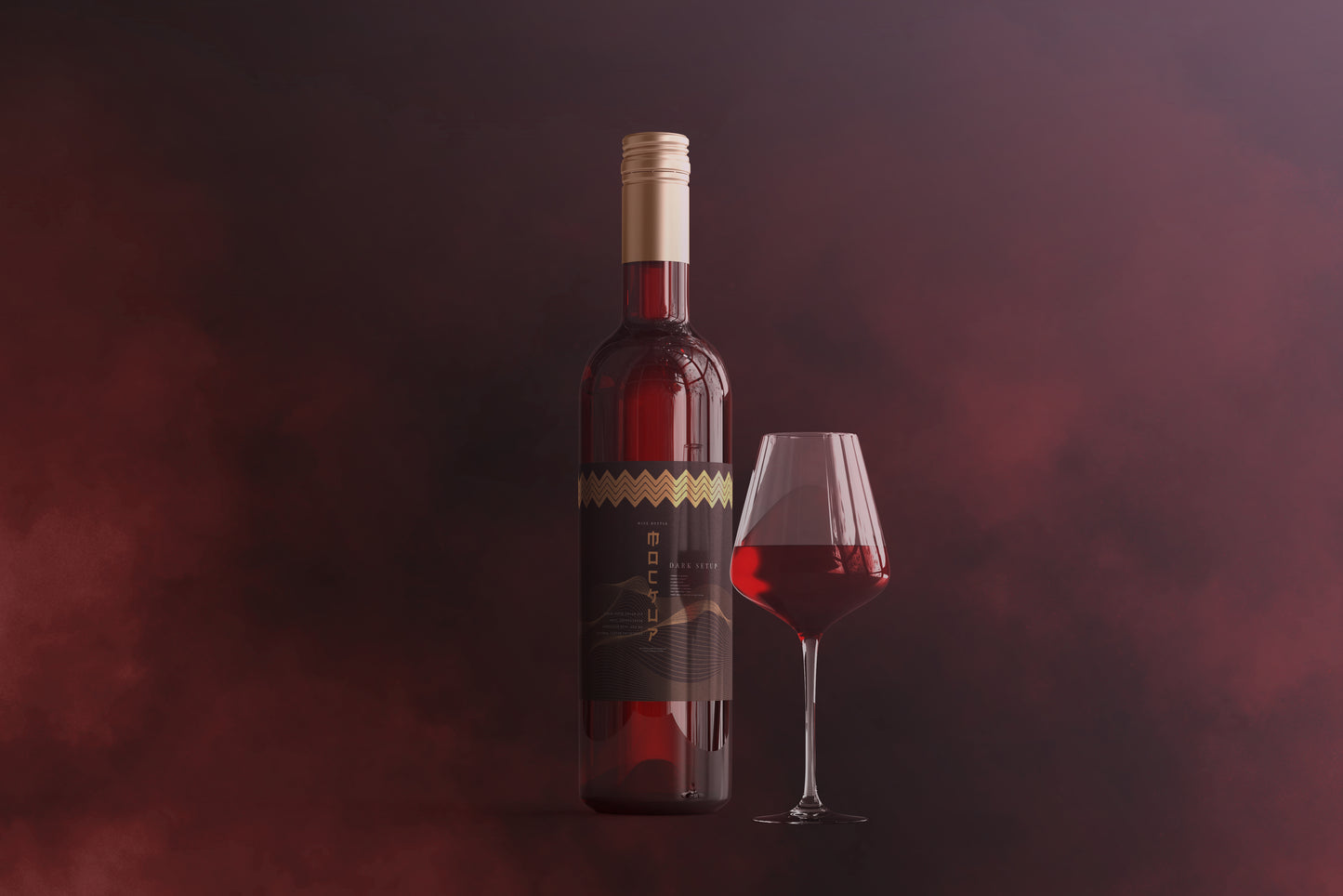 Screw Cap Wine Bottle Mockups