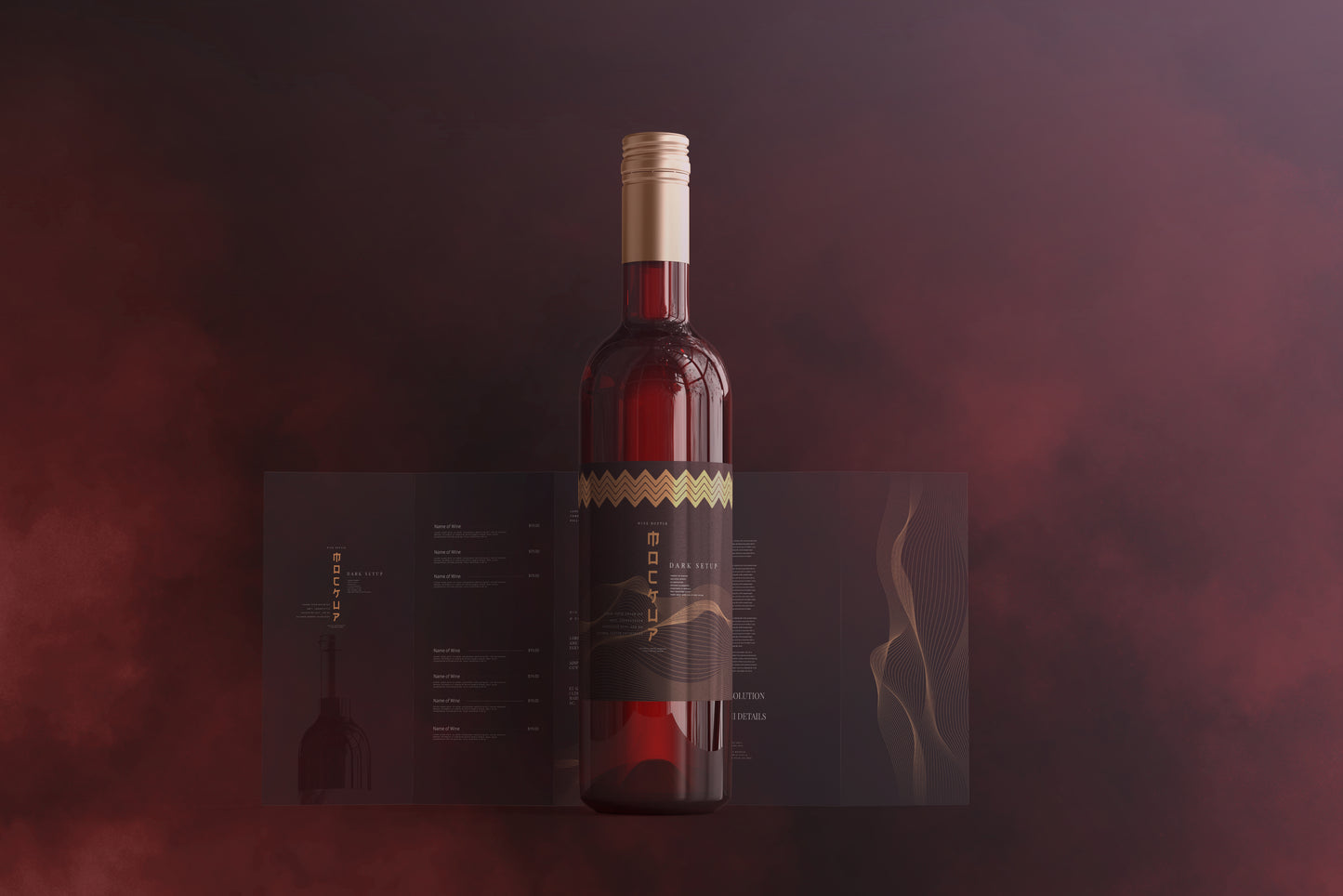 Screw Cap Wine Bottle Mockups