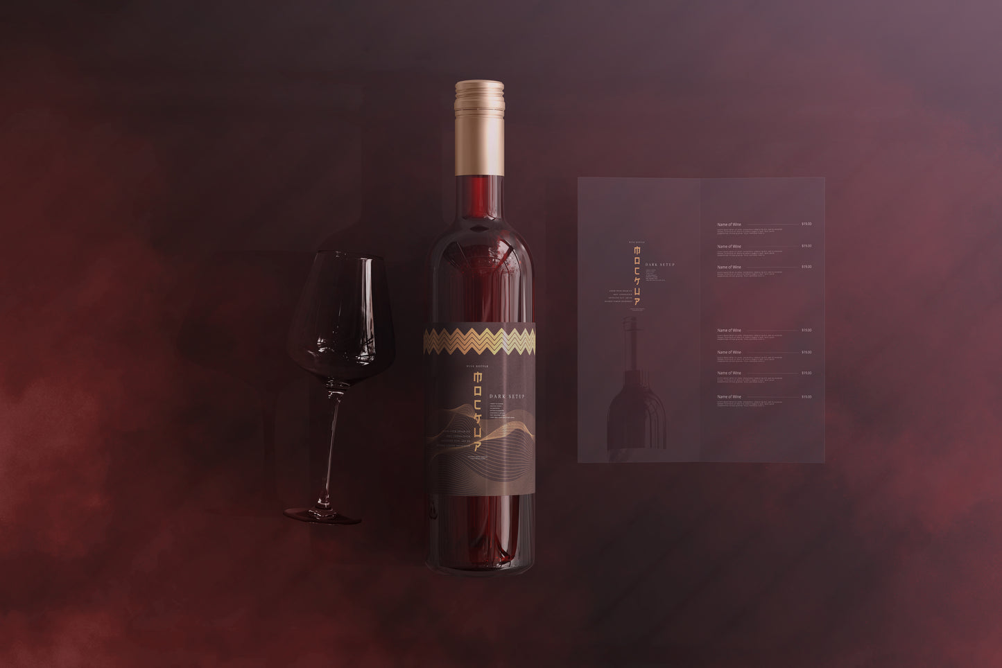 Screw Cap Wine Bottle Mockups