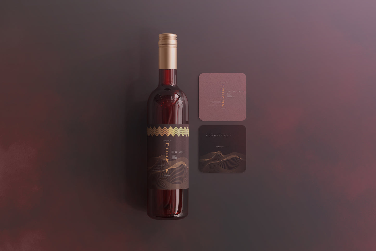 Screw Cap Wine Bottle Mockups