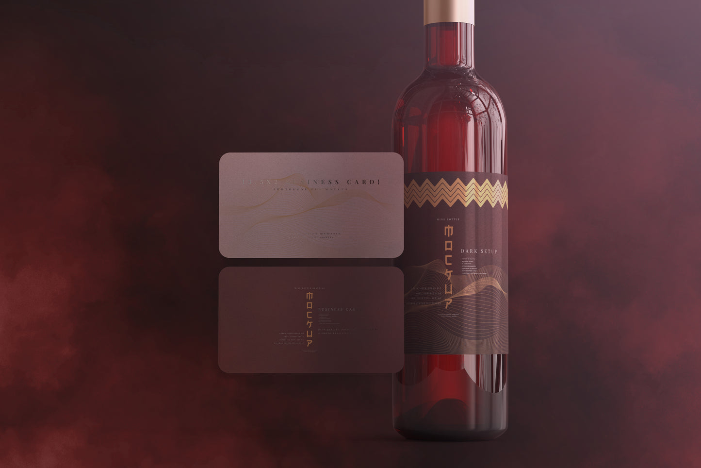 Screw Cap Wine Bottle Mockups