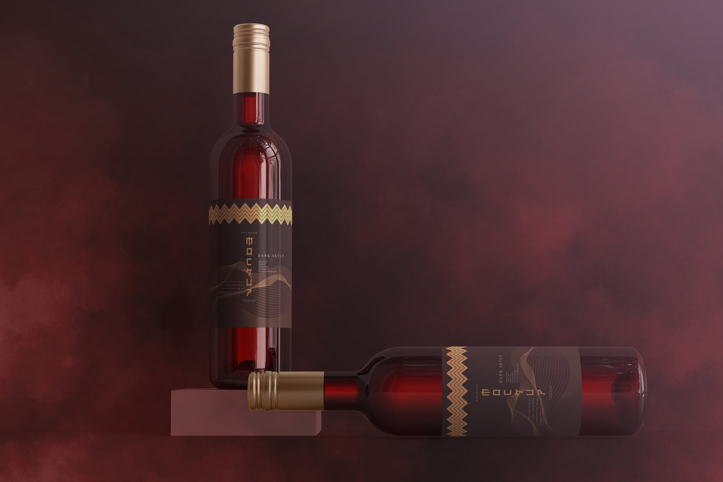 Screw Cap Wine Bottle Mockups