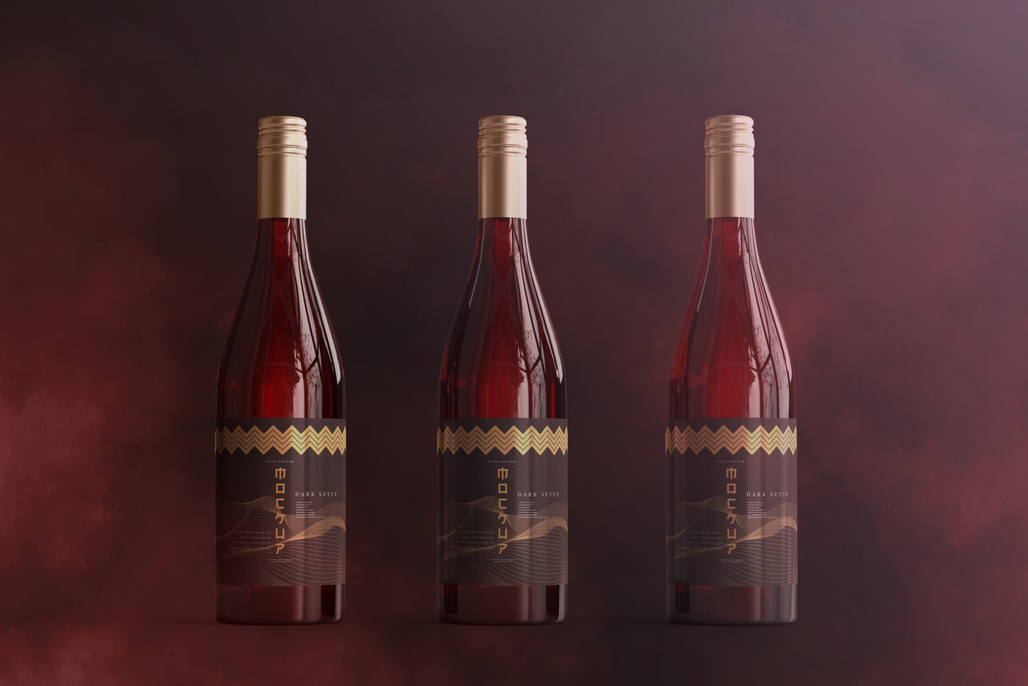 Screw Cap Wine Bottle Mockups