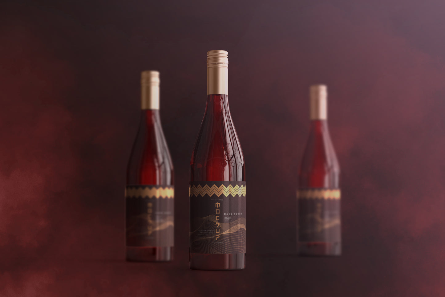 Screw Cap Wine Bottle Mockups