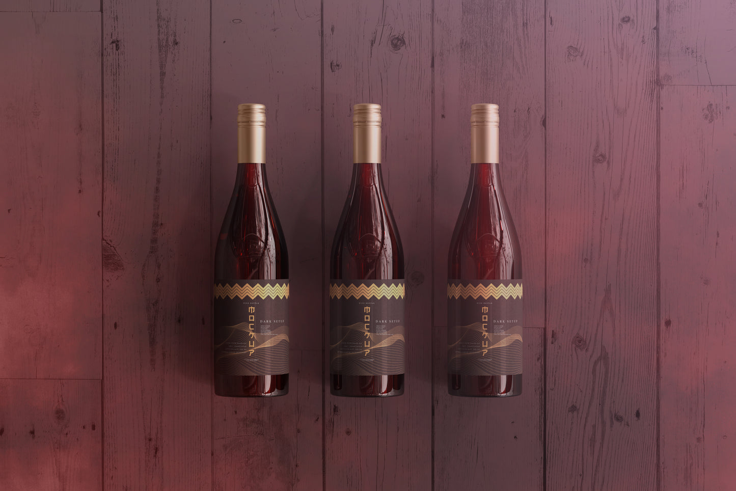 Screw Cap Wine Bottle Mockups
