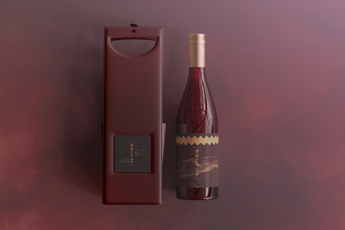 Screw Cap Wine Bottle Mockups