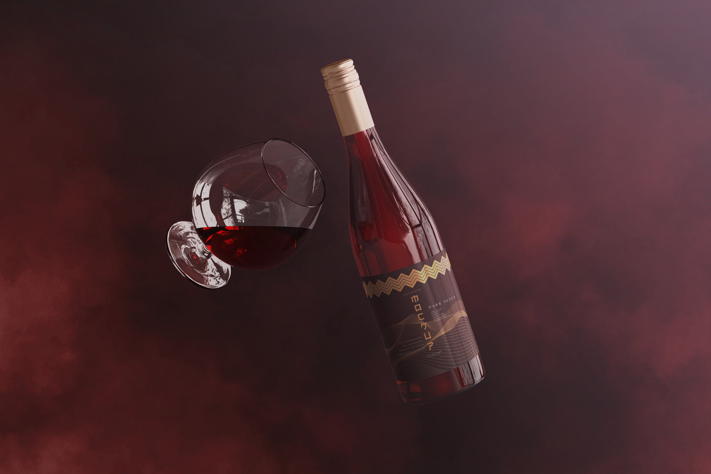 Screw Cap Wine Bottle Mockups