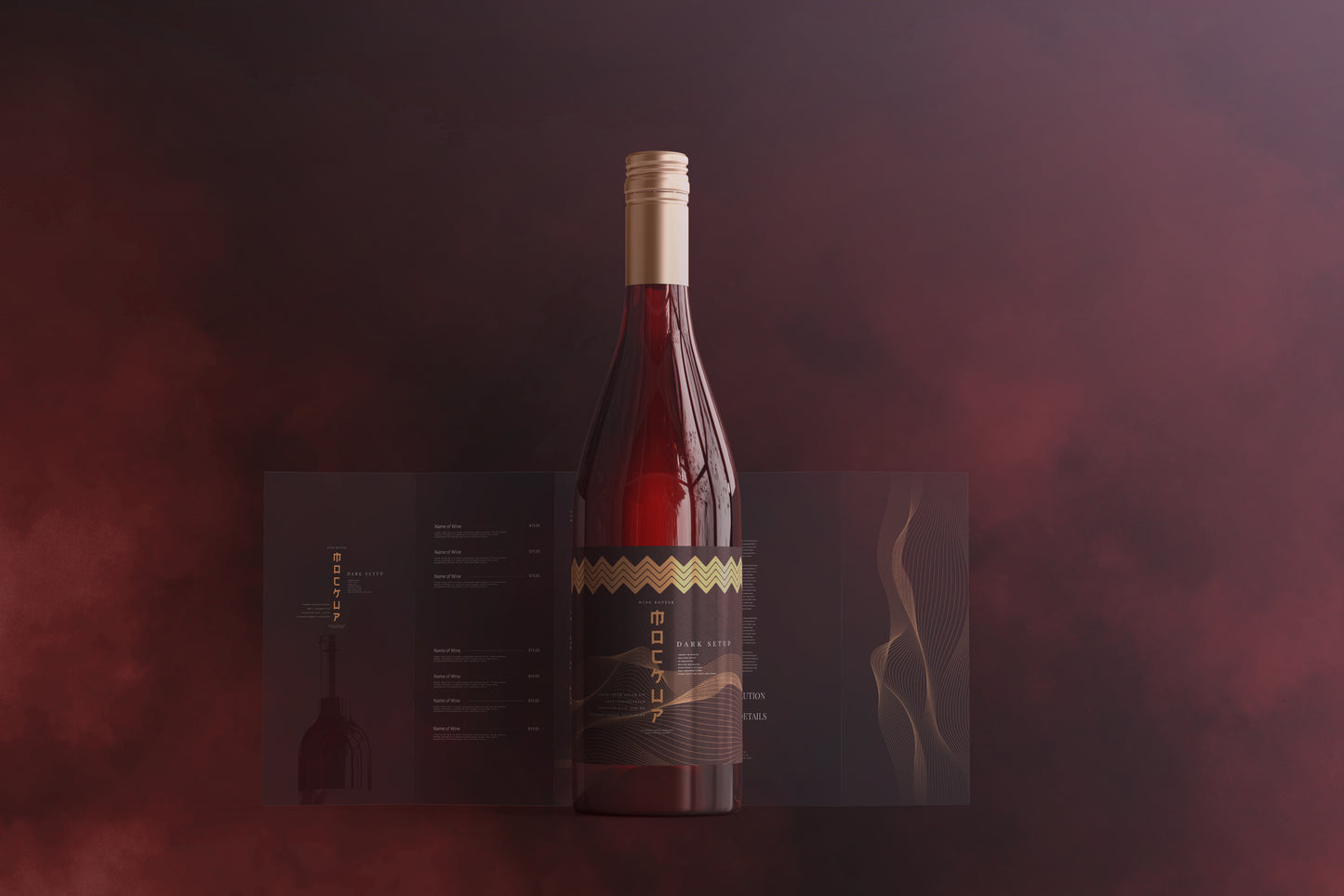 Screw Cap Wine Bottle Mockups