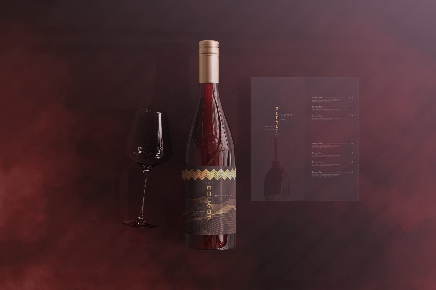 Screw Cap Wine Bottle Mockups