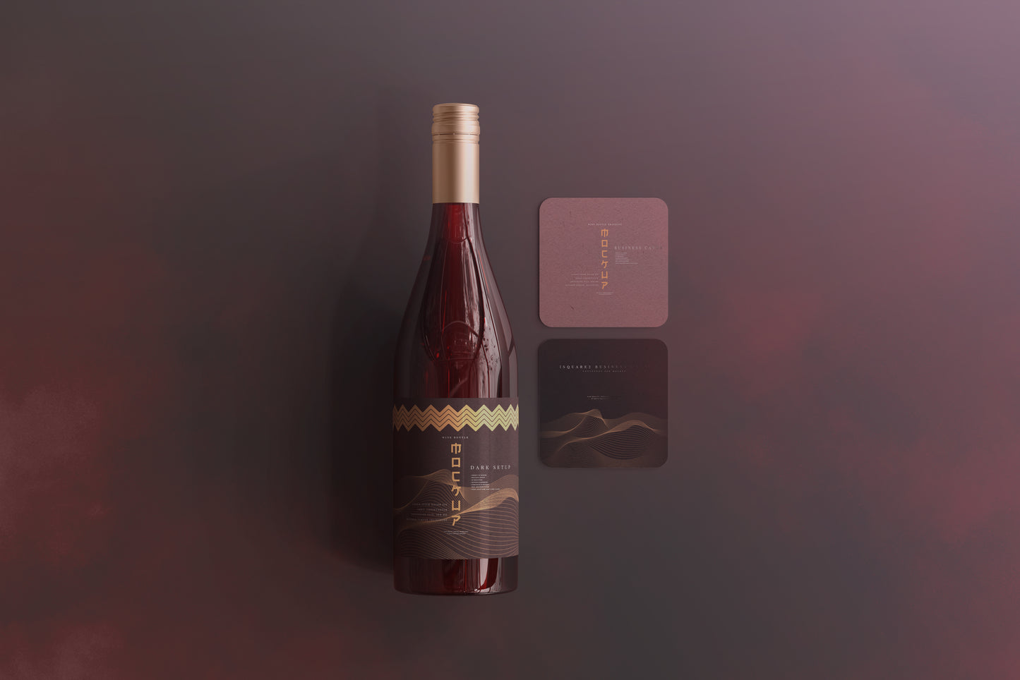 Screw Cap Wine Bottle Mockups