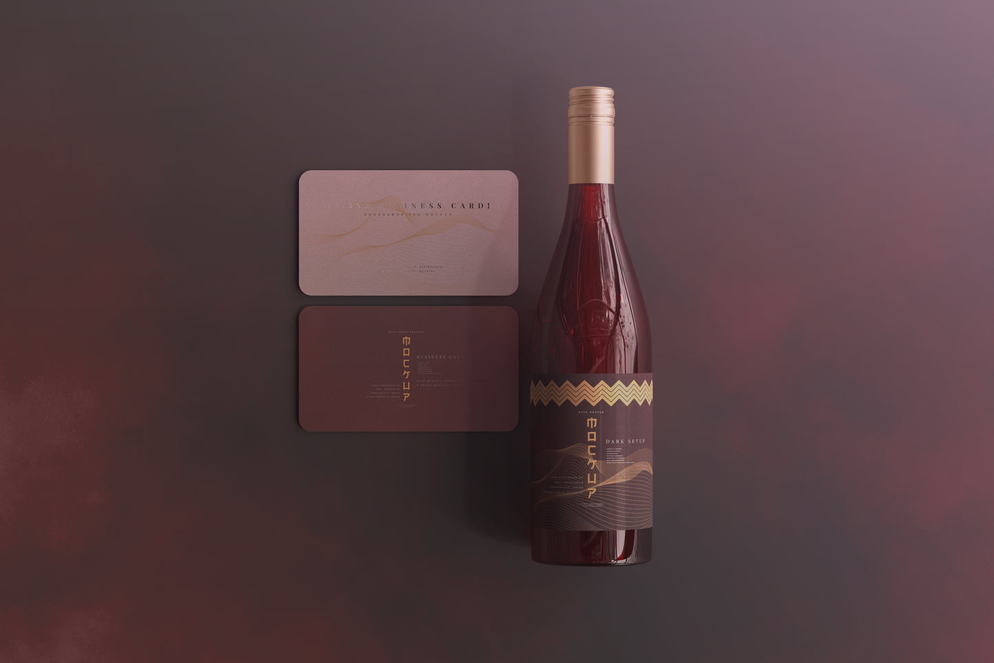 Screw Cap Wine Bottle Mockups