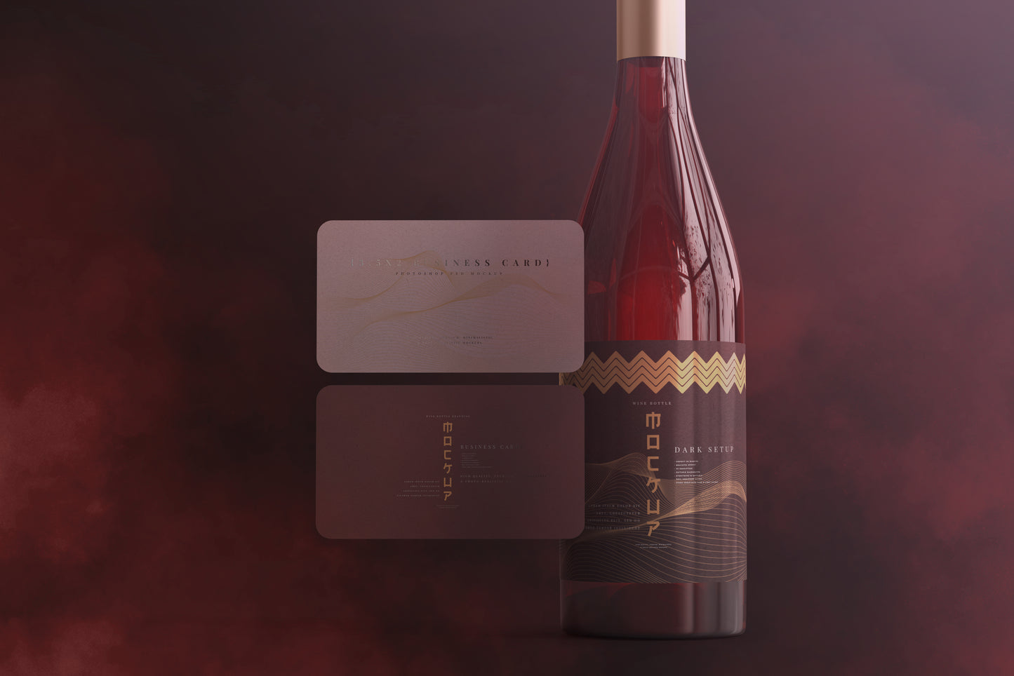 Screw Cap Wine Bottle Mockups