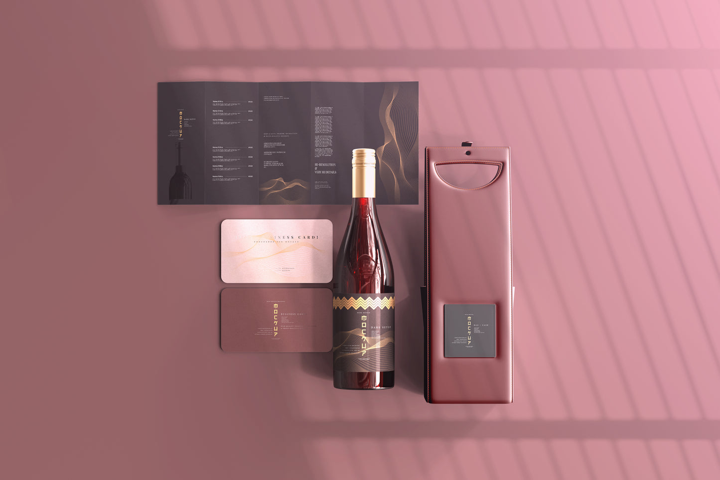 Screw Cap Wine Bottle Mockups