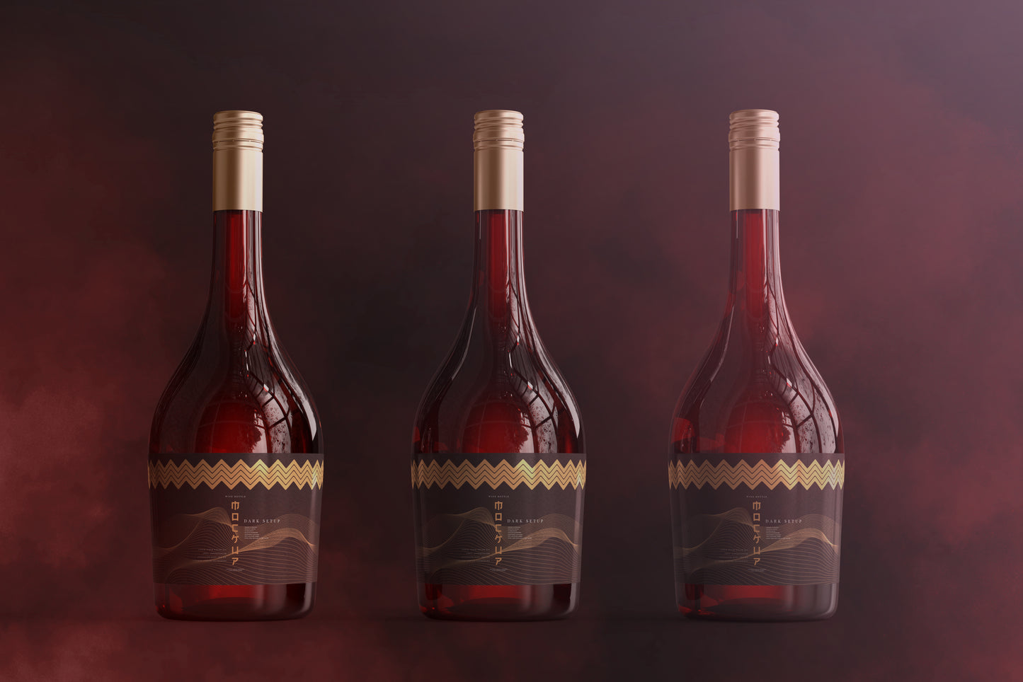 Screw Cap Wine Bottle Mockups
