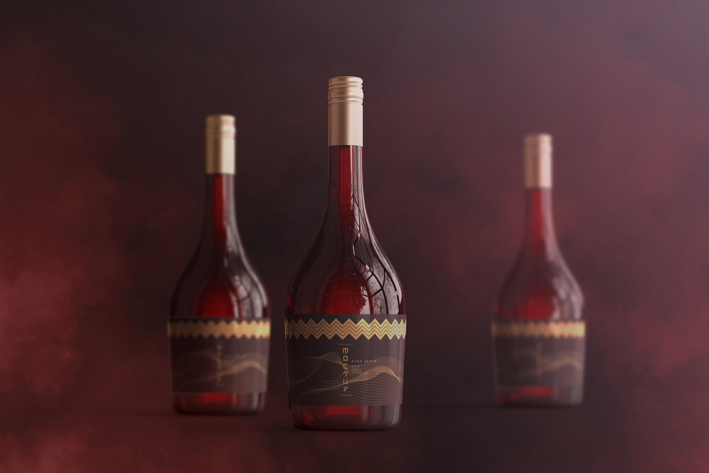 Screw Cap Wine Bottle Mockups