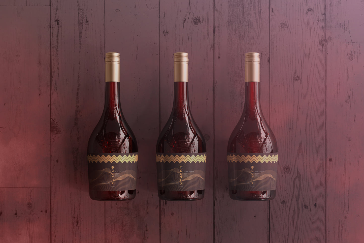 Screw Cap Wine Bottle Mockups