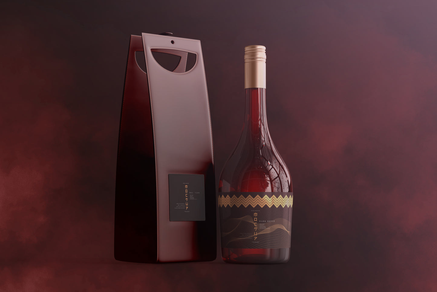 Screw Cap Wine Bottle Mockups