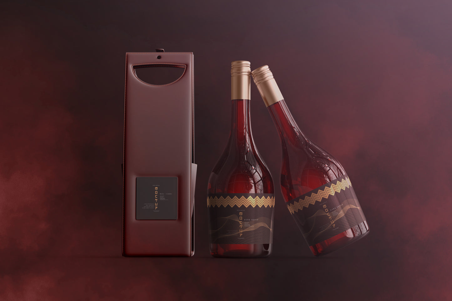 Screw Cap Wine Bottle Mockups