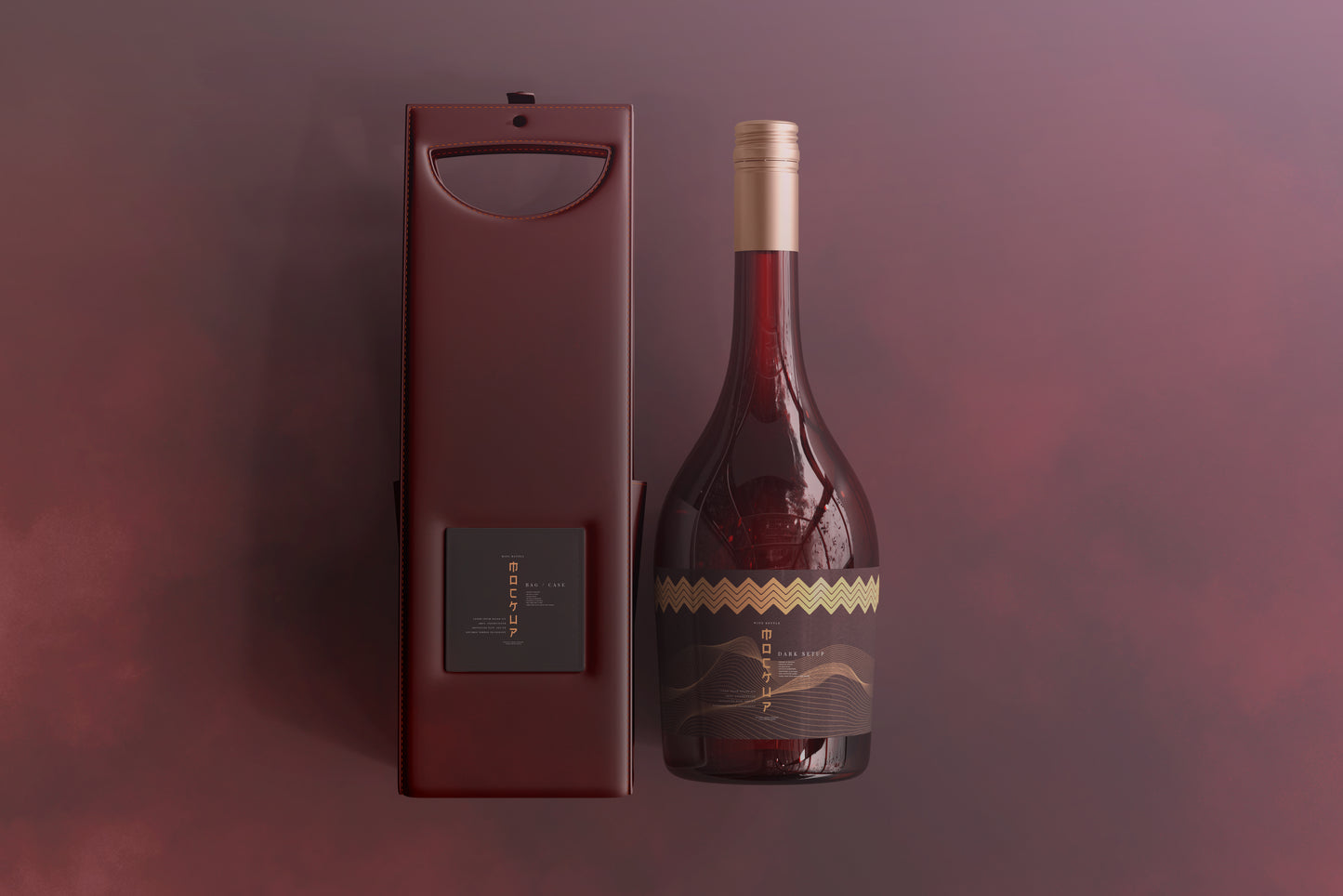 Screw Cap Wine Bottle Mockups