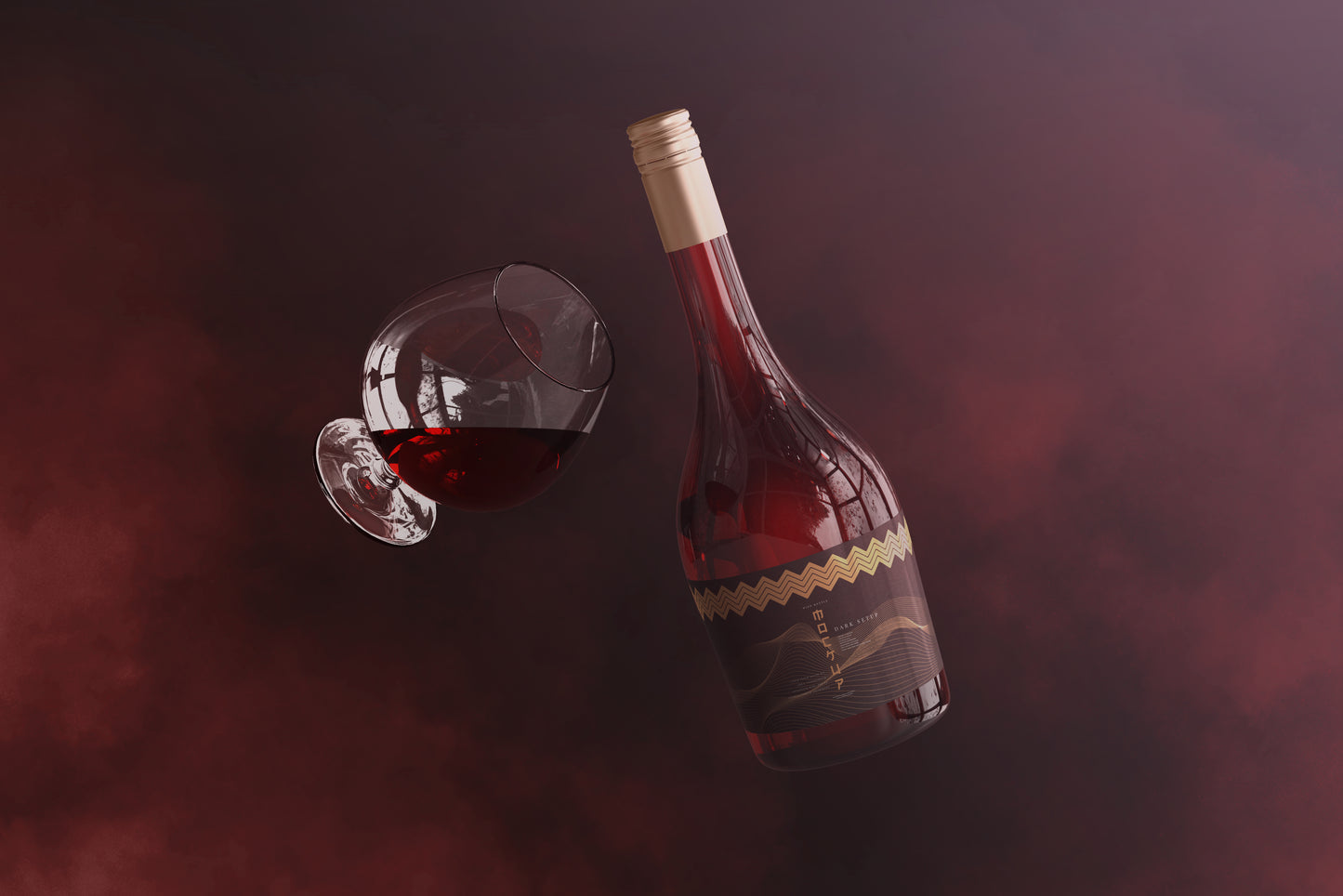 Screw Cap Wine Bottle Mockups