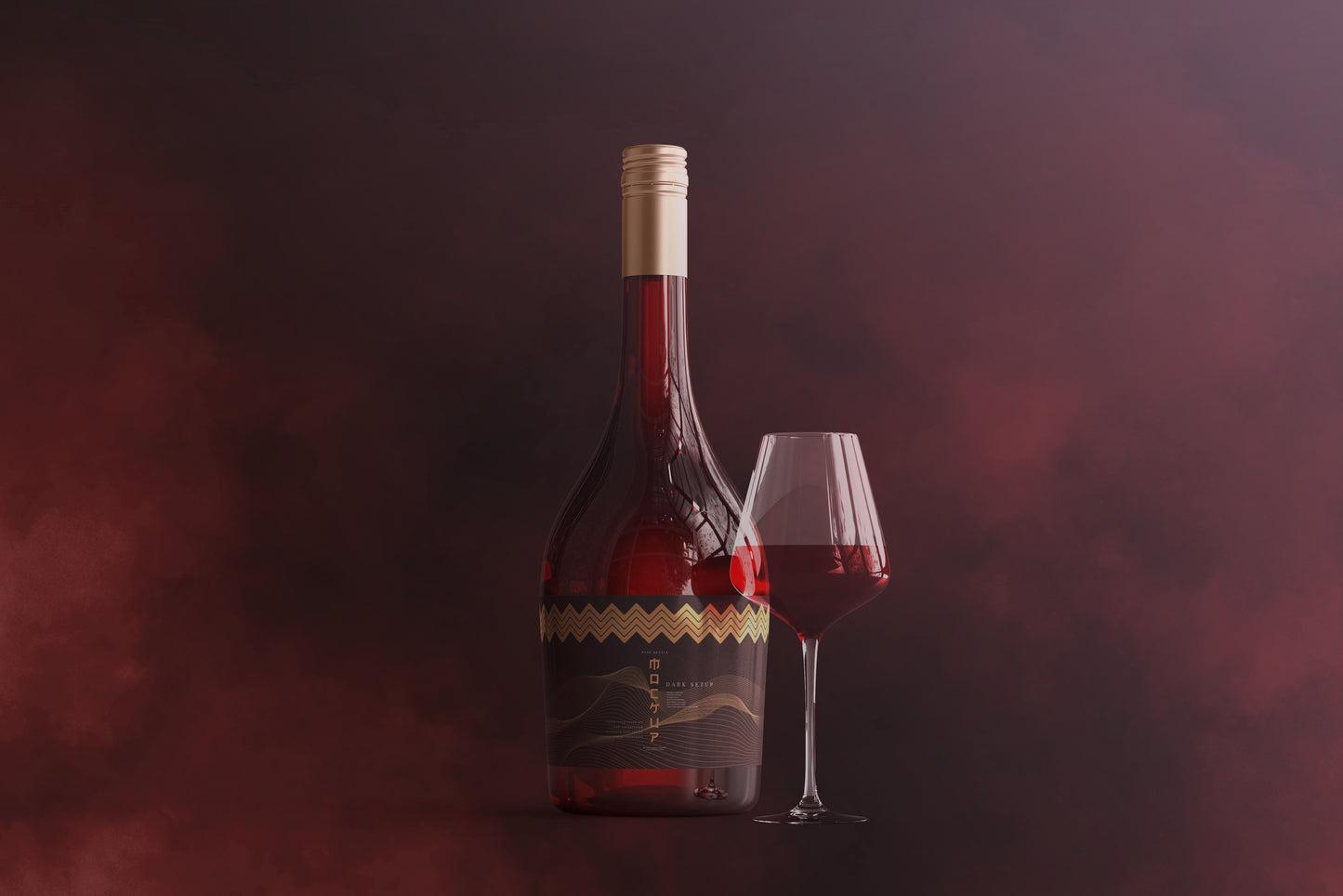 Screw Cap Wine Bottle Mockups