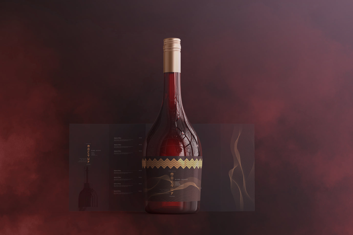 Screw Cap Wine Bottle Mockups