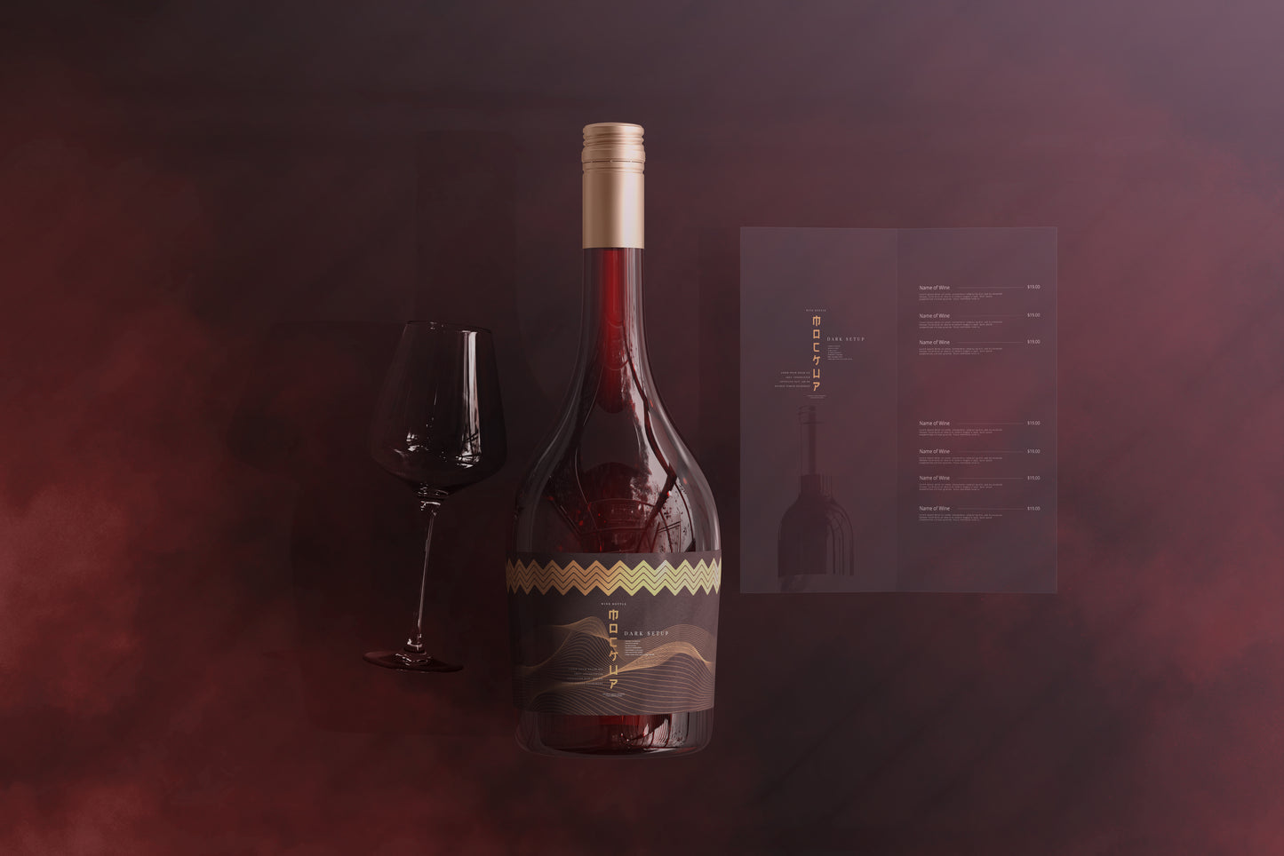 Screw Cap Wine Bottle Mockups