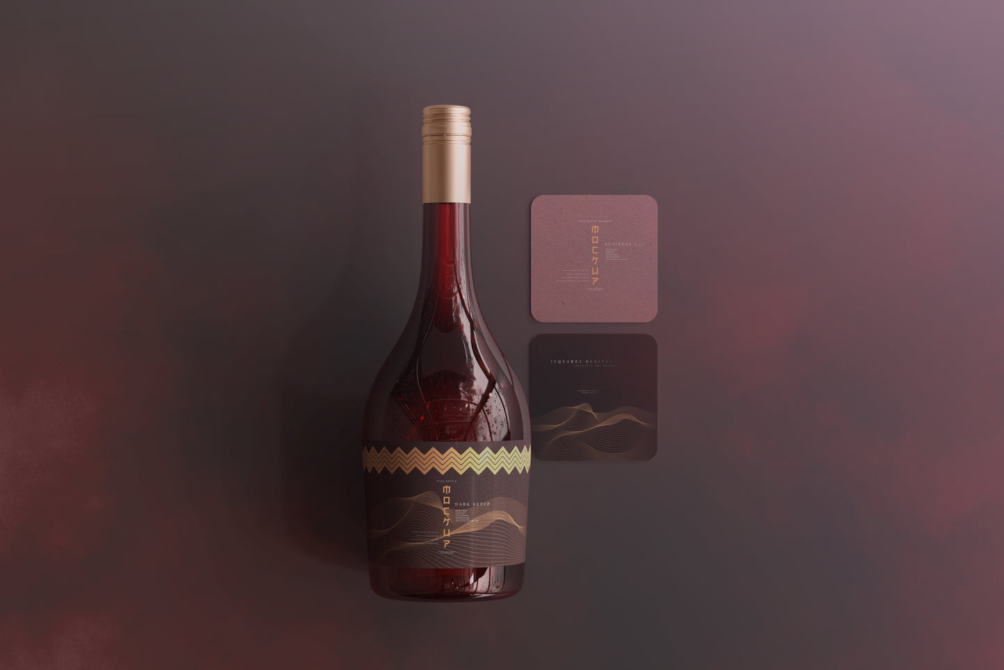 Screw Cap Wine Bottle Mockups
