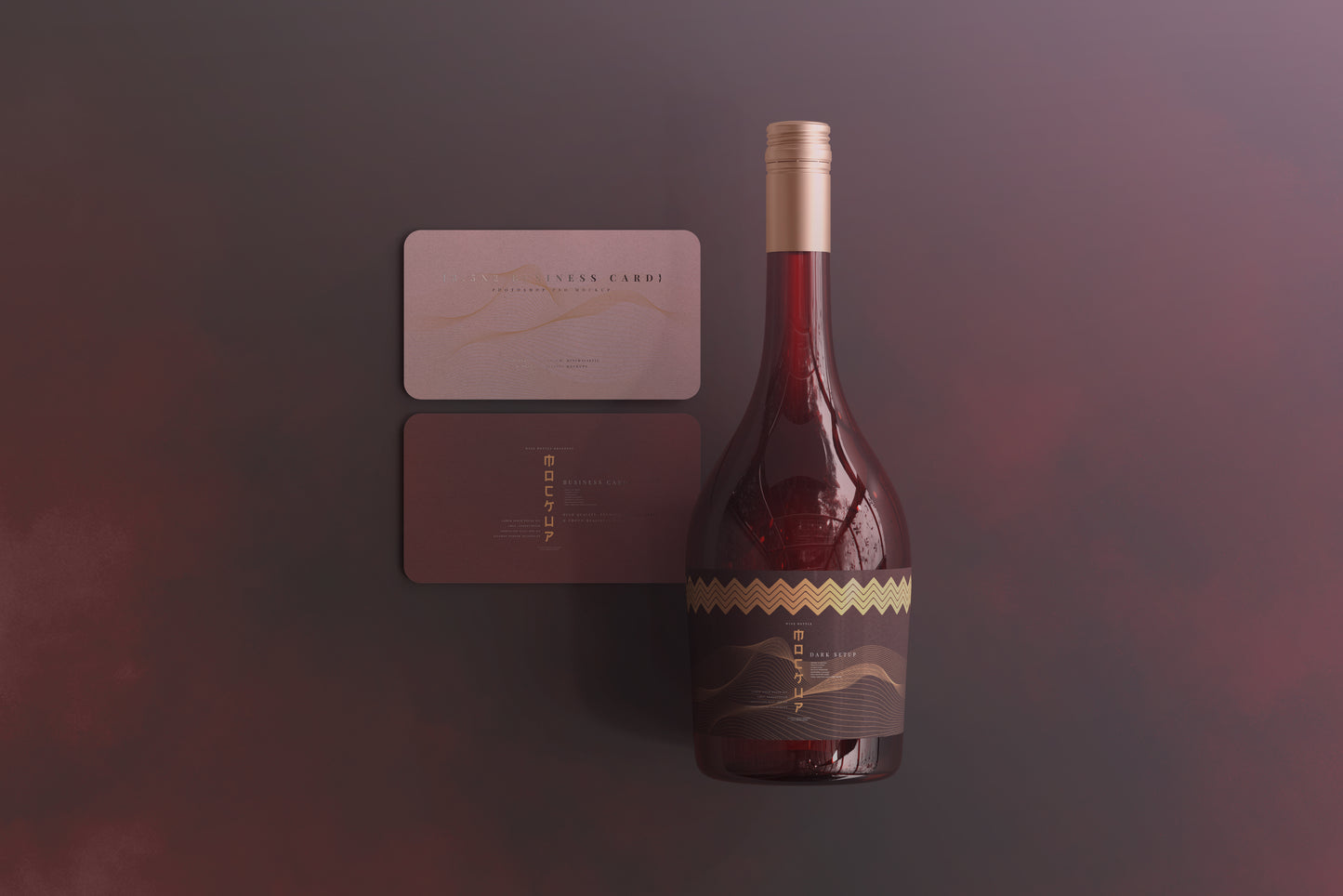 Screw Cap Wine Bottle Mockups