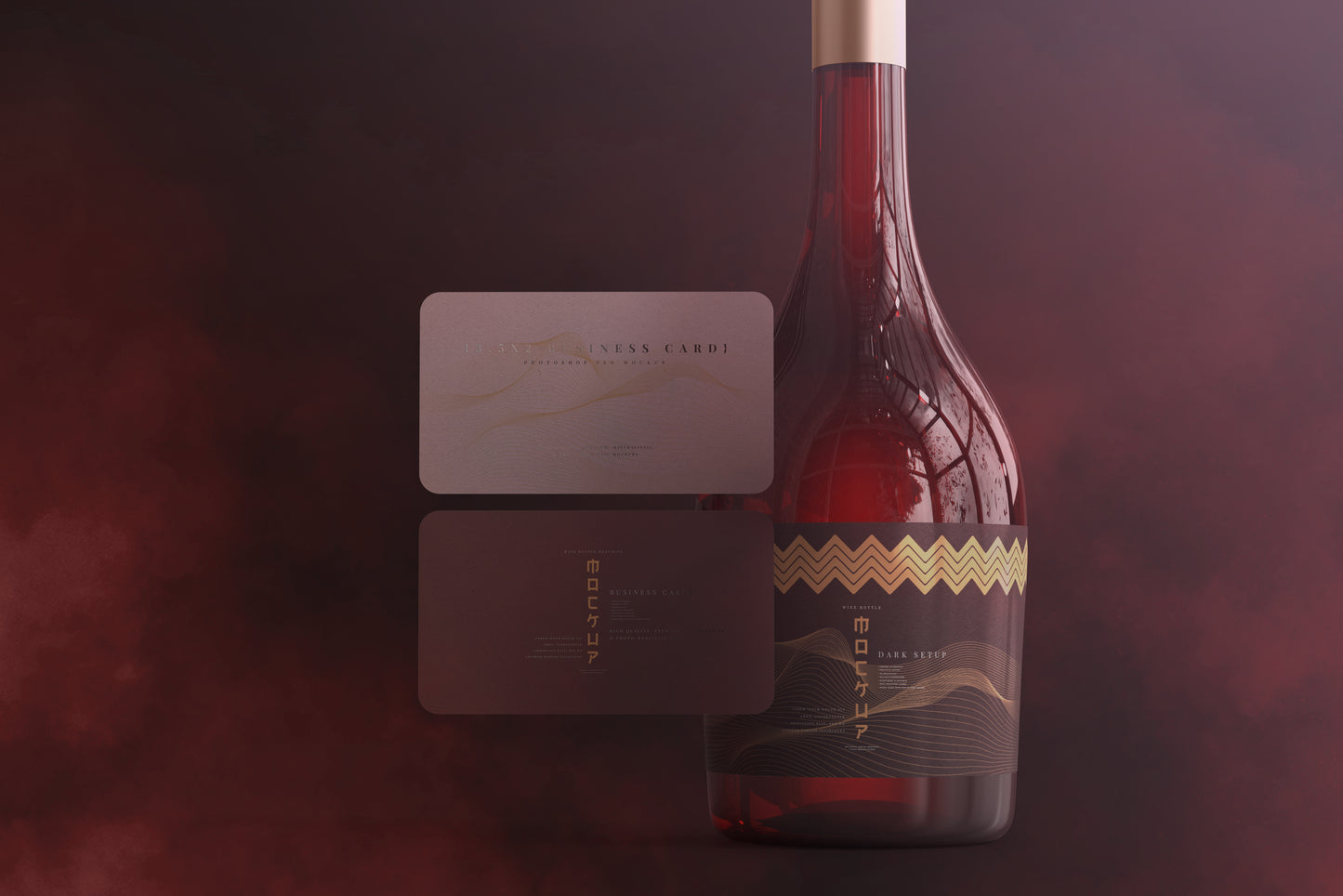 Screw Cap Wine Bottle Mockups