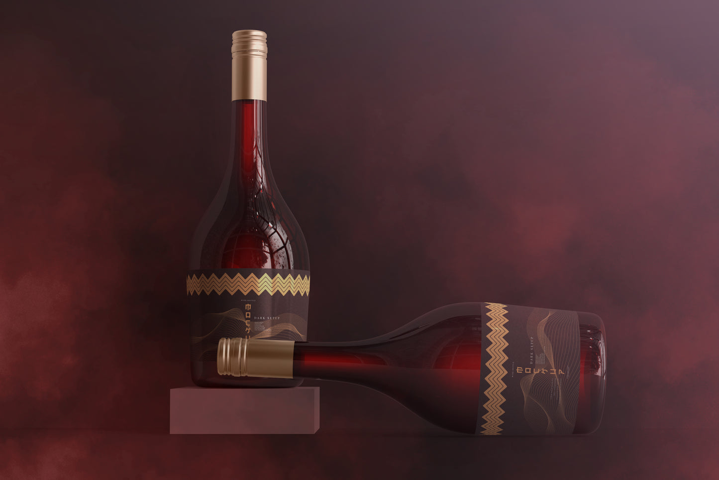 Screw Cap Wine Bottle Mockups