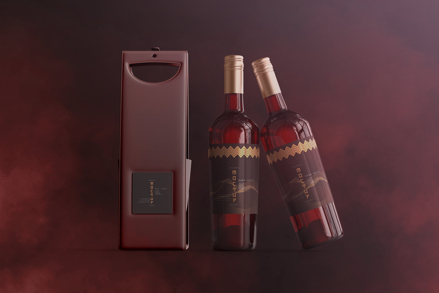 Screw Cap Wine Bottle Mockups