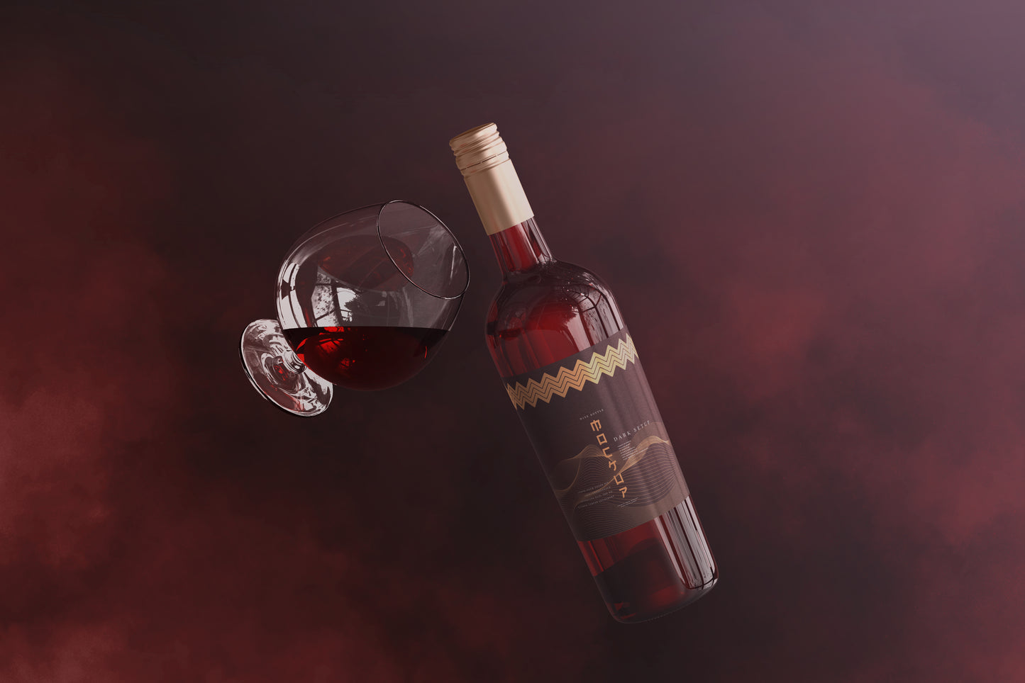 Screw Cap Wine Bottle Mockups