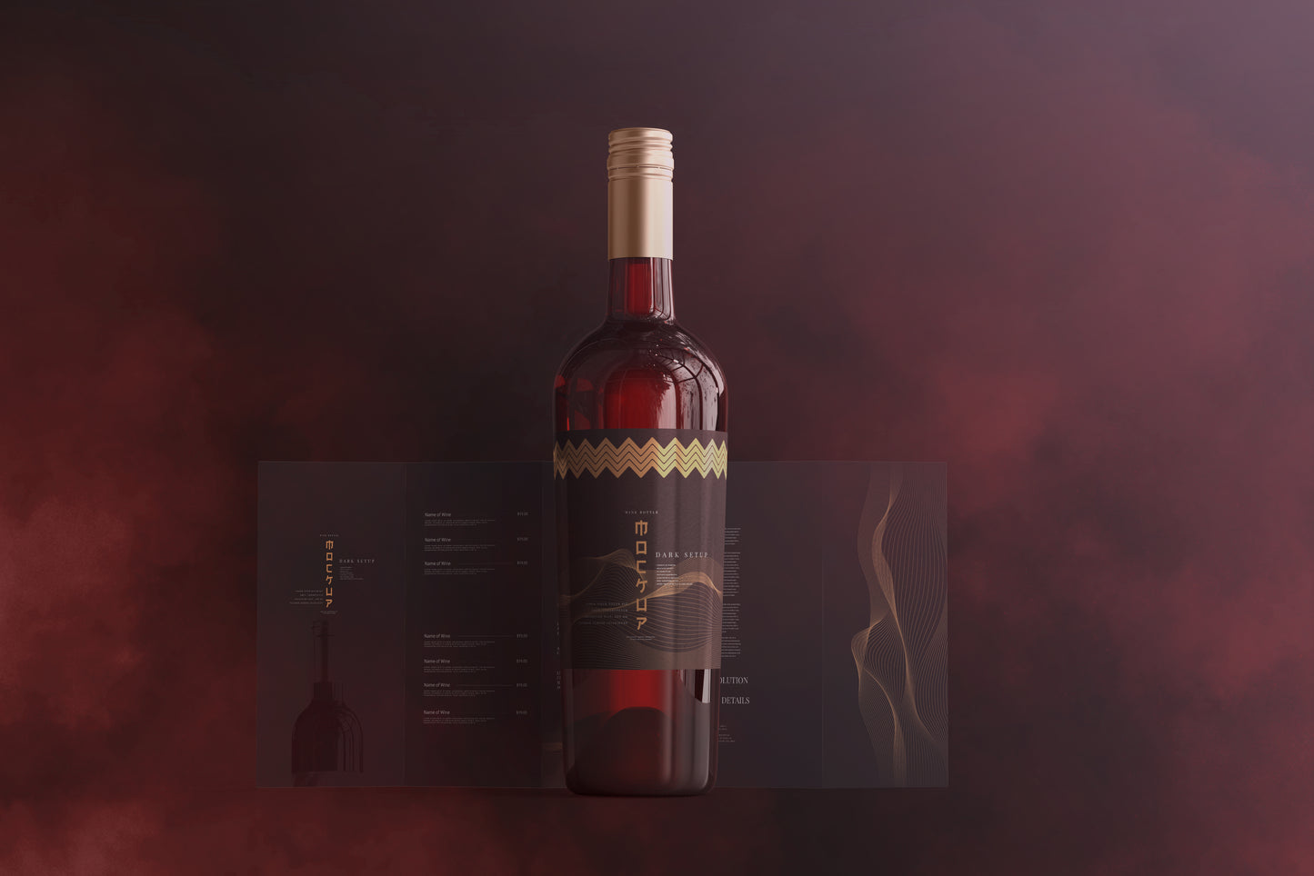 Screw Cap Wine Bottle Mockups