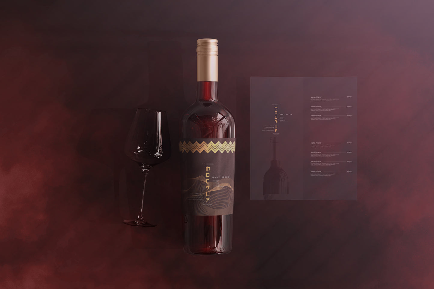 Screw Cap Wine Bottle Mockups