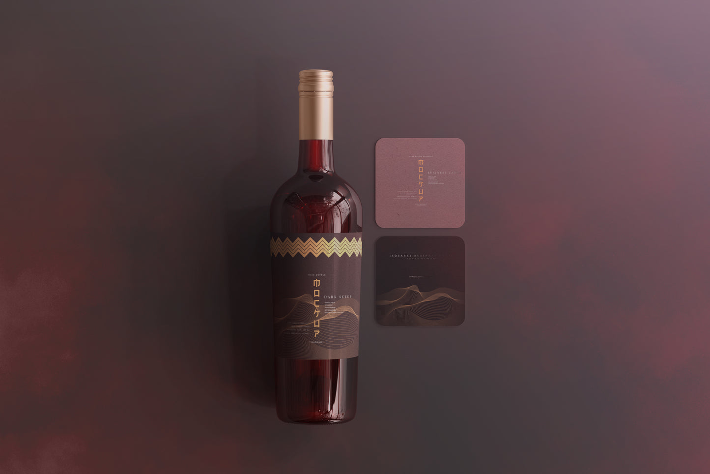 Screw Cap Wine Bottle Mockups