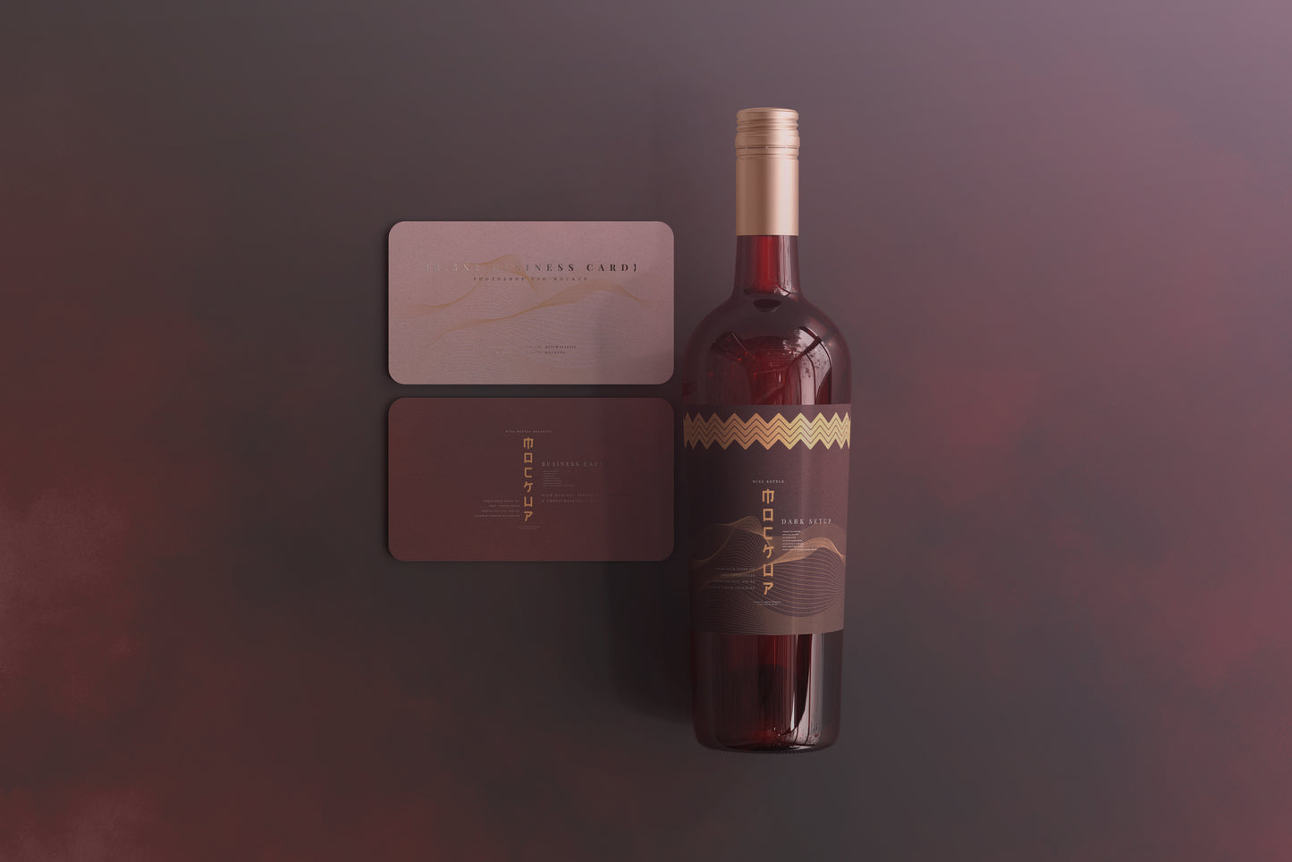 Screw Cap Wine Bottle Mockups