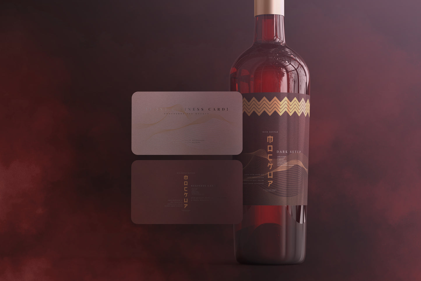 Screw Cap Wine Bottle Mockups