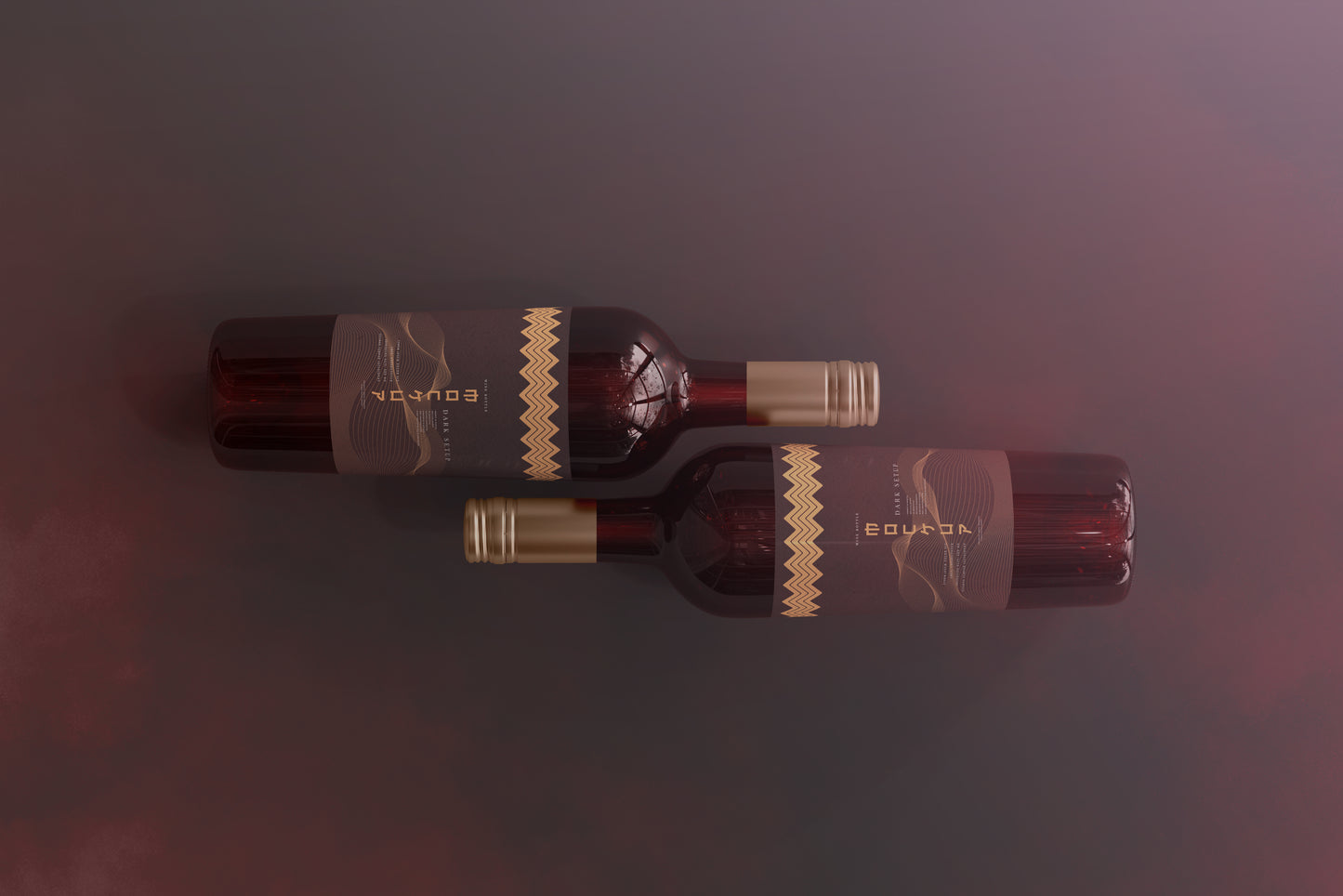 Screw Cap Wine Bottle Mockups