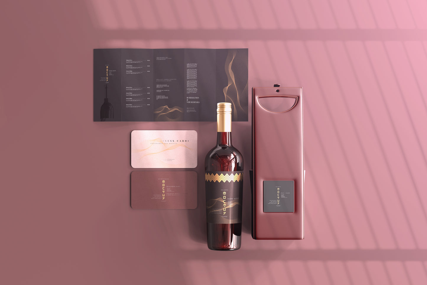 Screw Cap Wine Bottle Mockups