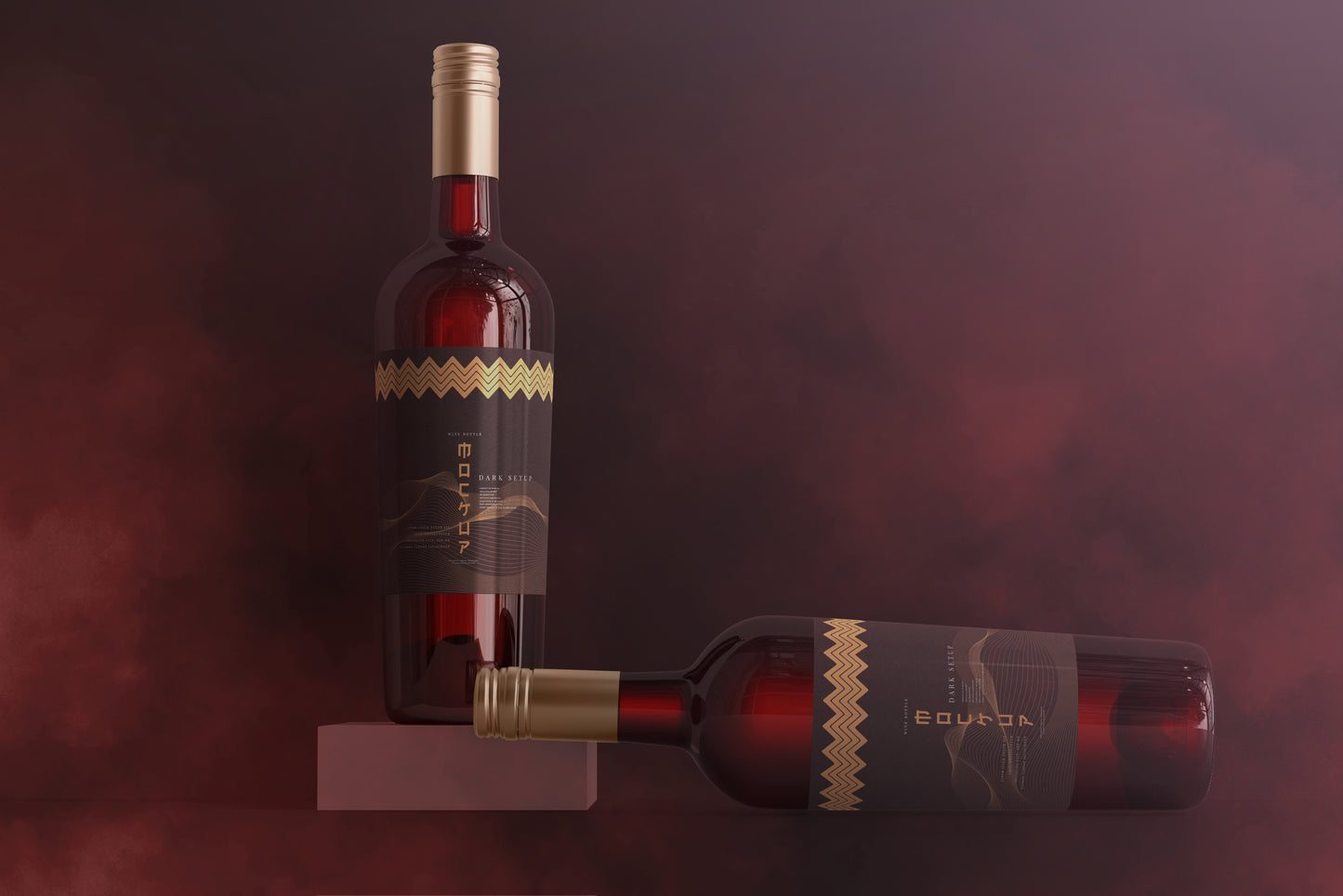 Screw Cap Wine Bottle Mockups