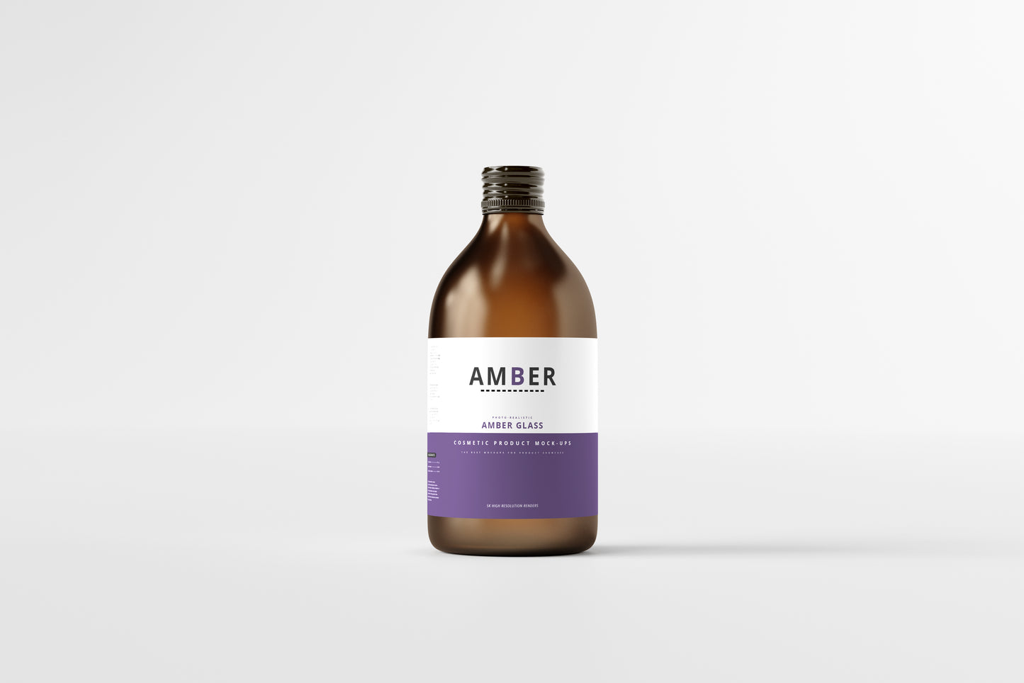 Amber Glass Bottle Mockups