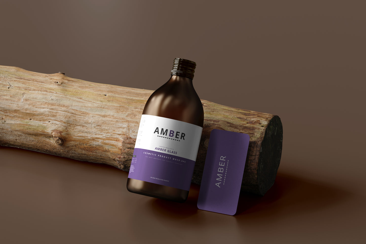 Amber Glass Bottle Mockups