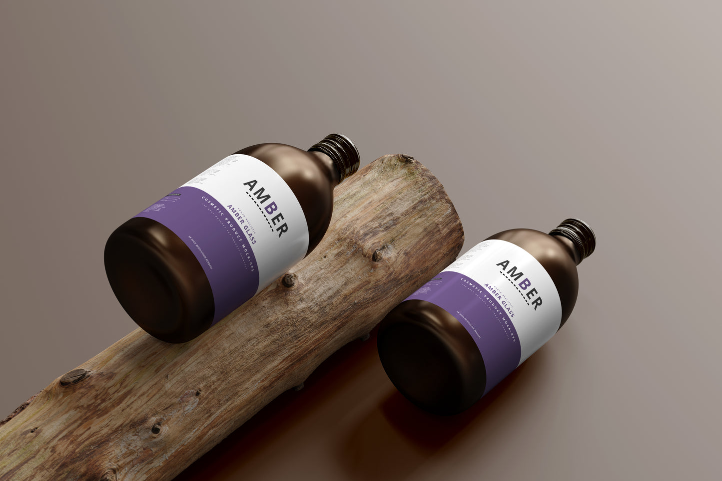 Amber Glass Bottle Mockups