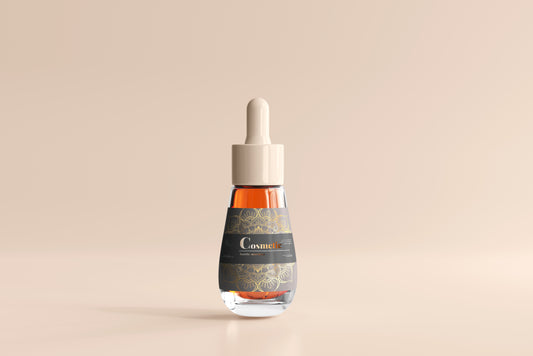 Drop Shaped Dropper Bottle Label Mockup