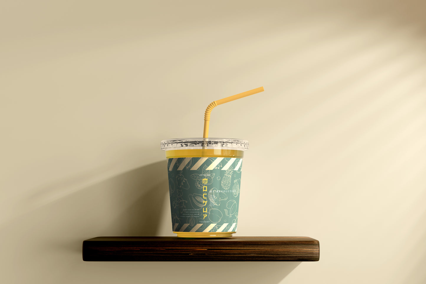 Flat Lid Small Plastic Cup Mockup